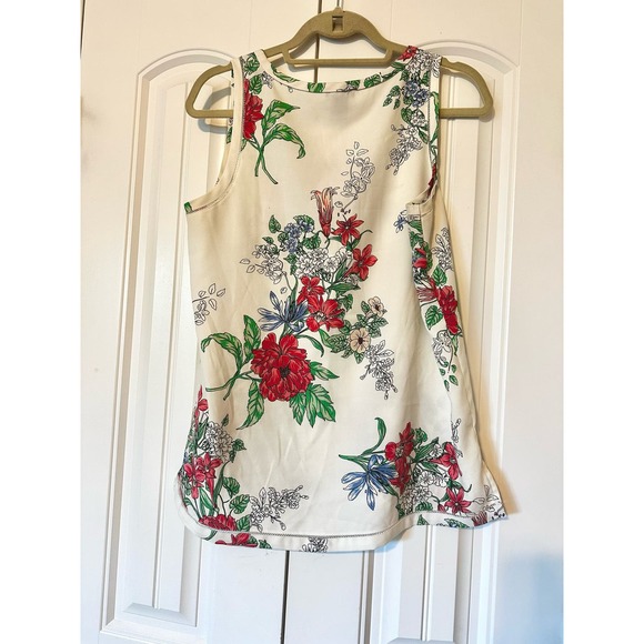 Ann Taylor Petite Floral sleeveless top size Large - Picture 3 of 6